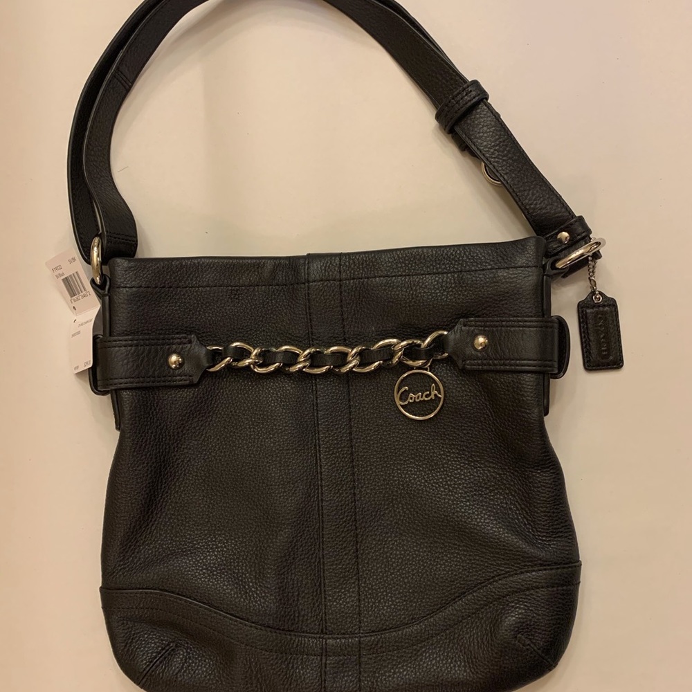 Coach F19722 Pebble Leather Chain Duffle